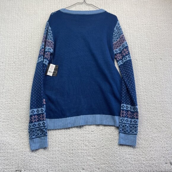 Disney Lilo & Stitch Holiday Ugly Stichmas Christmas Knit Sweater Women L Read* - Picture 12 of 16